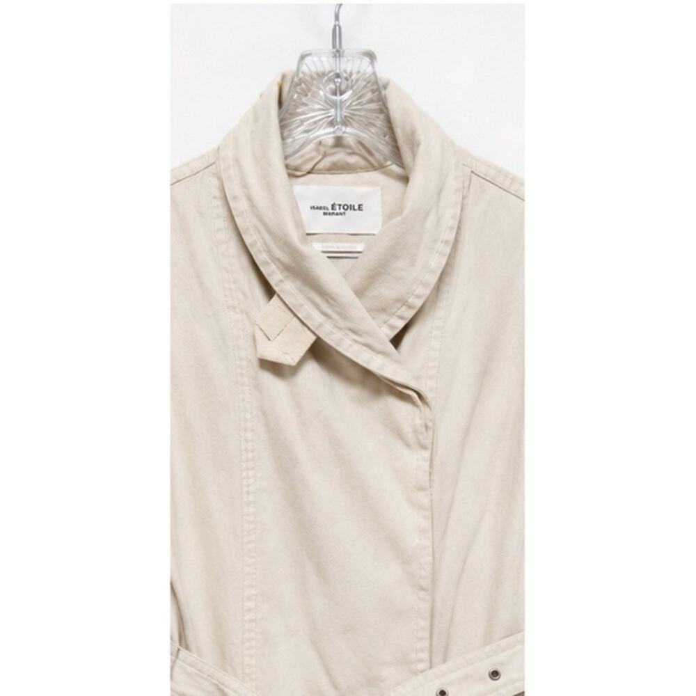 Isabel Marant Etoile Oversized Cotton Trench Coat Cream FR34 US2 - Picture 7 of 13